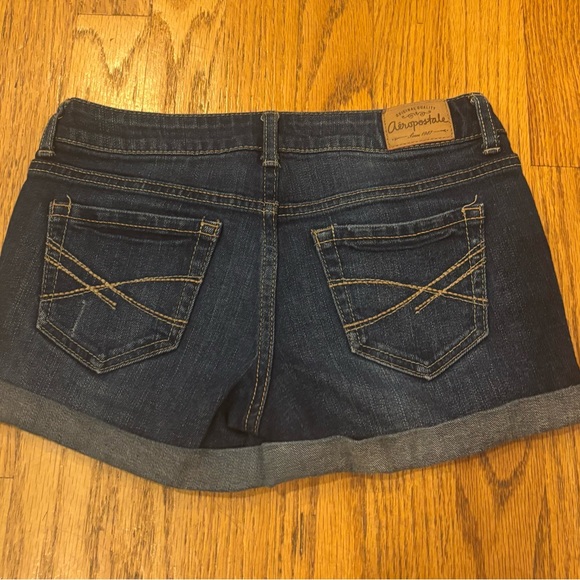 Aeropostale midi jean shorts cut off low rise Y2K Style size 000 - Picture 2 of 8
